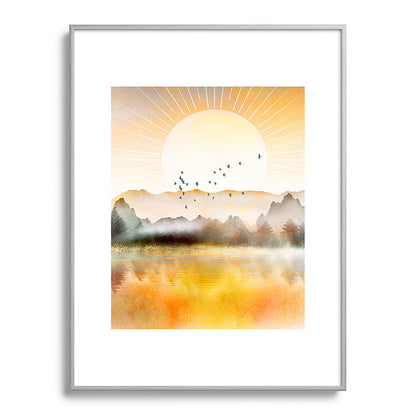 Lake Sunrise Framed Art Print Gallery Image 135