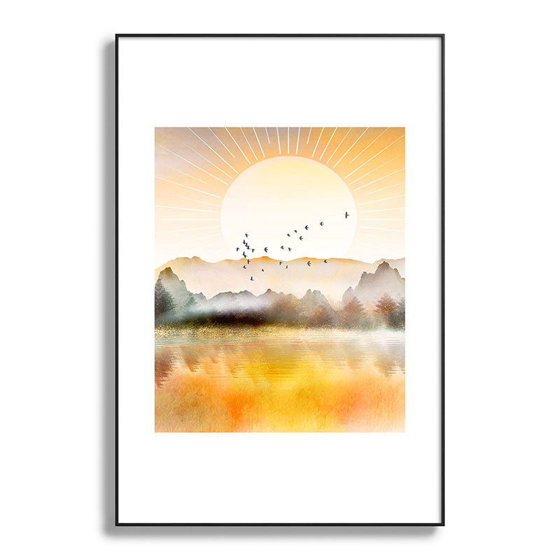 Lake Sunrise Framed Art Print Gallery Image 119