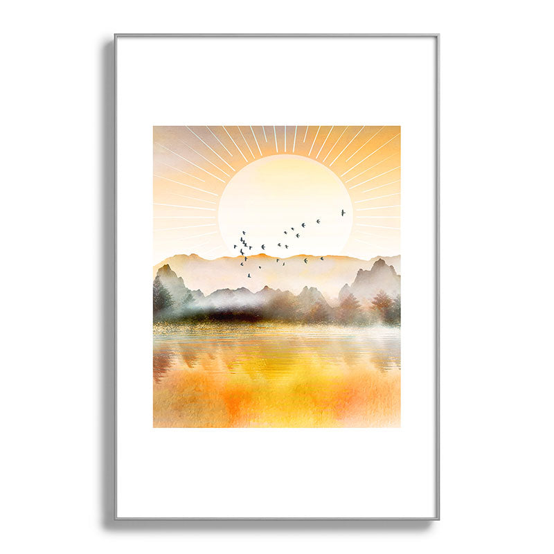 Lake Sunrise Framed Art Print Gallery Image 138