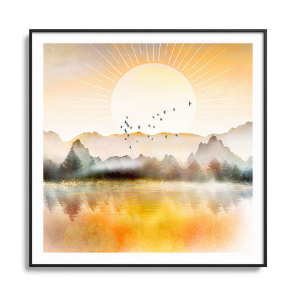 Lake Sunrise Framed Art Print Gallery Image 126