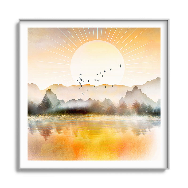 Lake Sunrise Framed Art Print Gallery Image 141