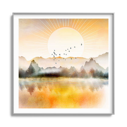 Lake Sunrise Framed Art Print Gallery Image 141