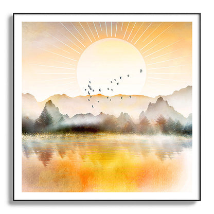 Lake Sunrise Framed Art Print Gallery Image 130