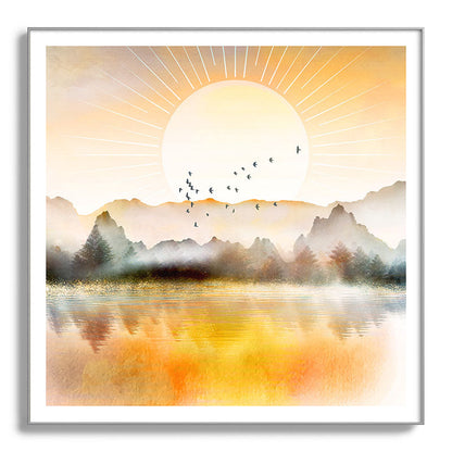 Lake Sunrise Framed Art Print Gallery Image 142