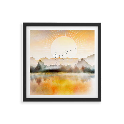 Lake Sunrise Framed Art Print Gallery Image 7