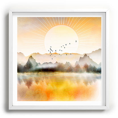 Lake Sunrise Framed Art Print Gallery Image 118