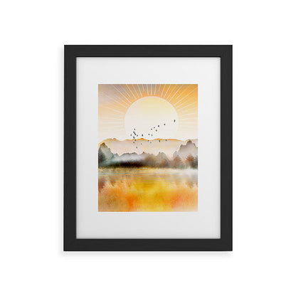 Lake Sunrise Framed Art Print Gallery Image 41