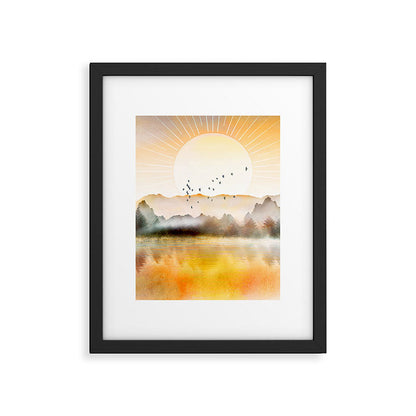 Lake Sunrise Framed Art Print Gallery Image 6