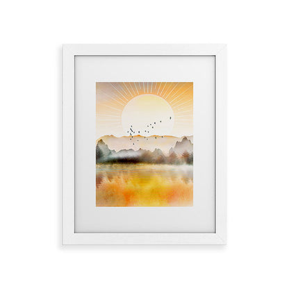 Lake Sunrise Framed Art Print Gallery Image 74