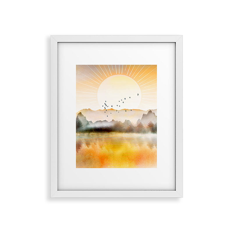 Lake Sunrise Framed Art Print Gallery Image 31