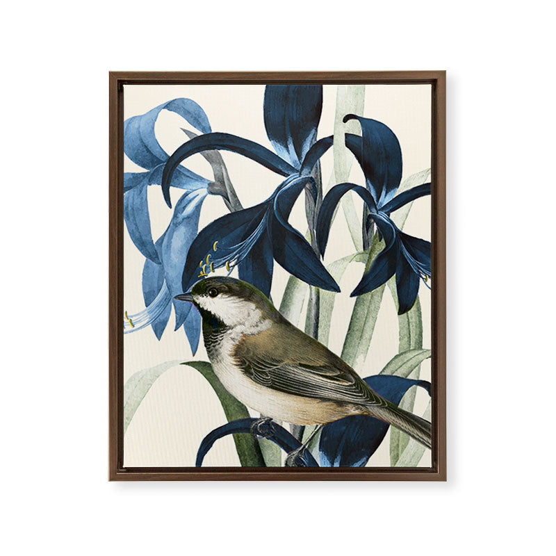 Little Bird and Flowers II Framed Canvas Print Gallery Image 9