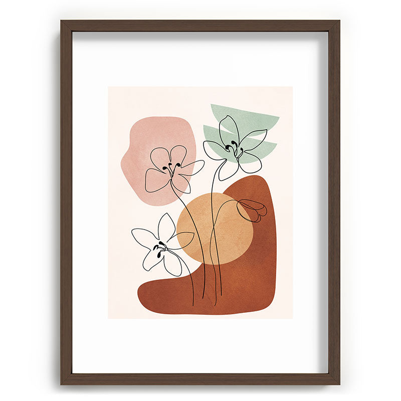 Minimal Abstract Flowers 04 Framed Art Print Gallery Image 67