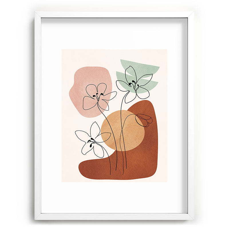 Minimal Abstract Flowers 04 Framed Art Print Gallery Image 79