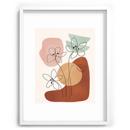 Minimal Abstract Flowers 04 Framed Art Print Gallery Image 79