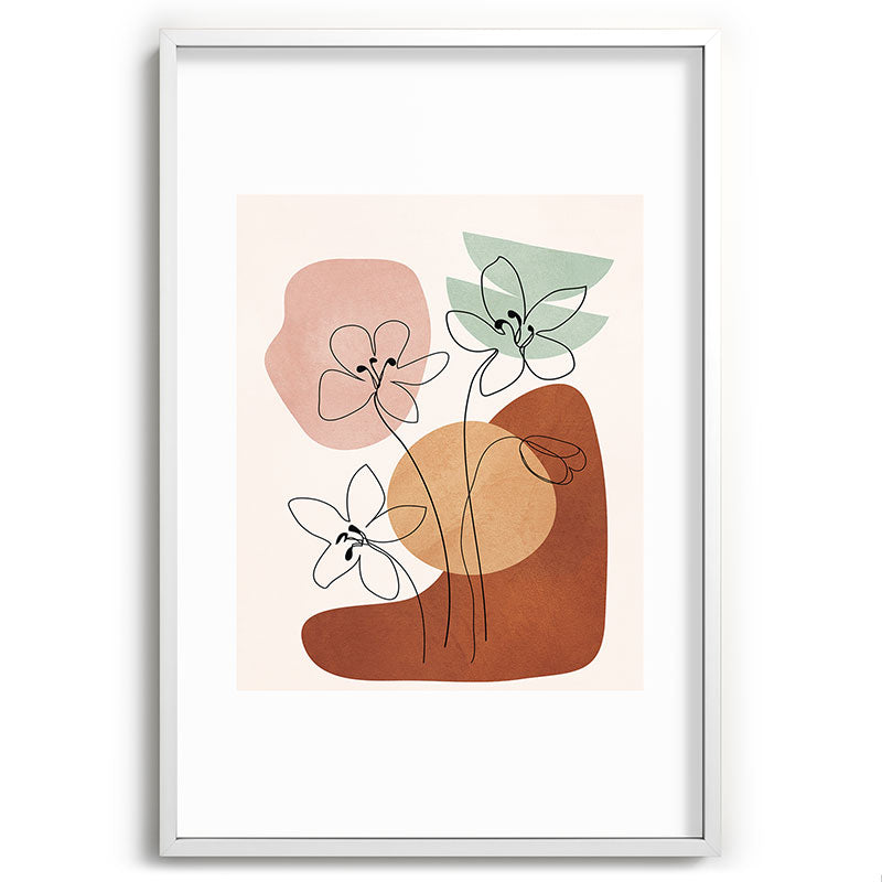Minimal Abstract Flowers 04 Framed Art Print Gallery Image 80