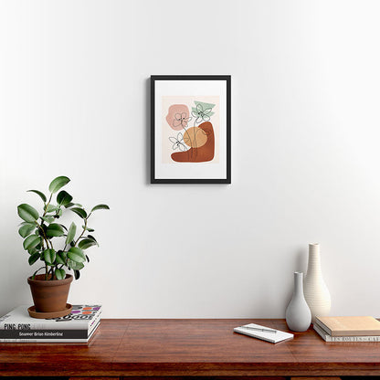 Minimal Abstract Flowers 04 Framed Art Print Gallery Image 3