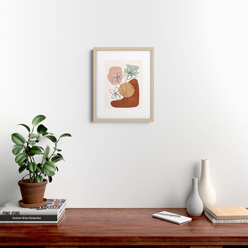 Minimal Abstract Flowers 04 Framed Art Print Gallery Image 18