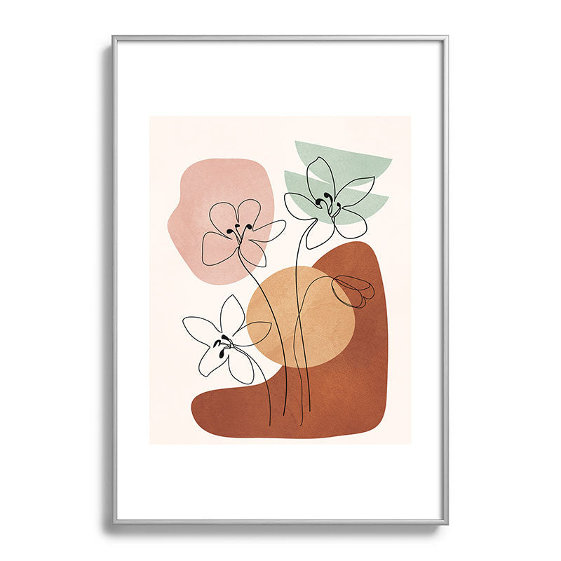 Minimal Abstract Flowers 04 Framed Art Print Gallery Image 97