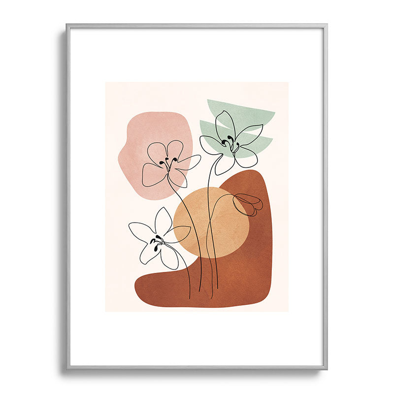 Minimal Abstract Flowers 04 Framed Art Print Gallery Image 99