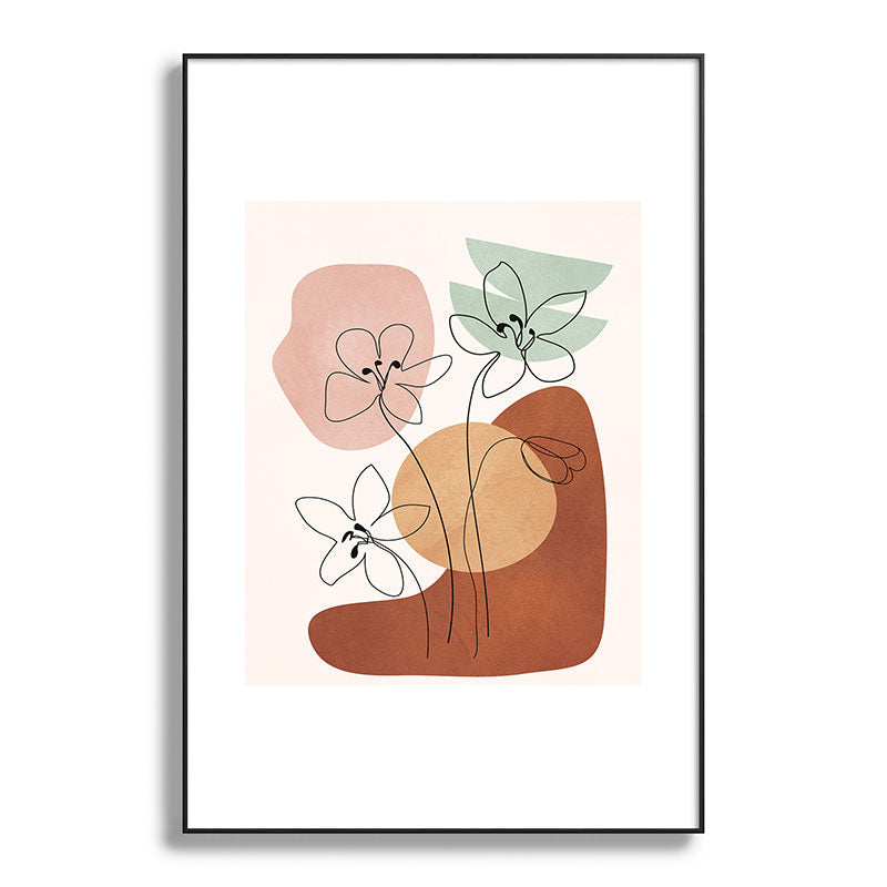 Minimal Abstract Flowers 04 Framed Art Print Gallery Image 87