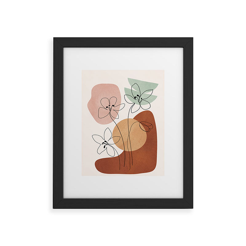 Minimal Abstract Flowers 04 Framed Art Print Gallery Image 32