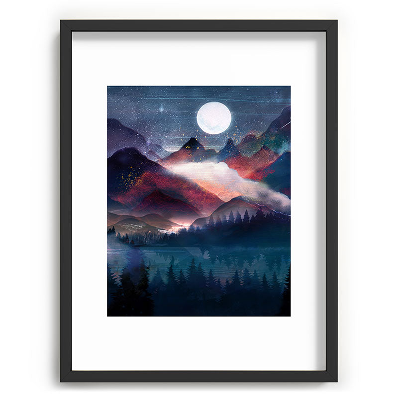 Mountain Lake Under the Stars Framed Art Print Gallery Image 84