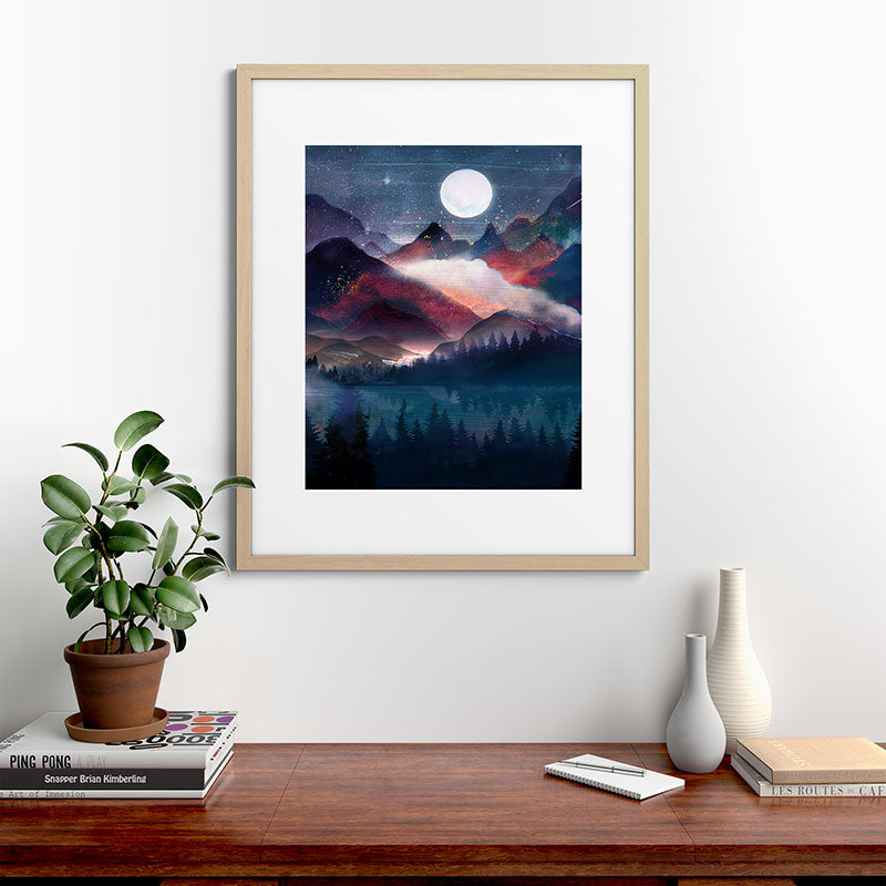 Mountain Lake Under the Stars Framed Art Print Gallery Image 67