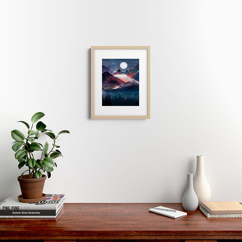 Mountain Lake Under the Stars Framed Art Print Gallery Image 25
