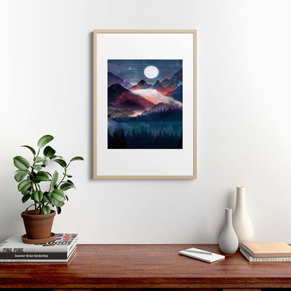 Mountain Lake Under the Stars Framed Art Print Gallery Image 28