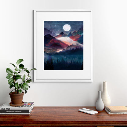 Mountain Lake Under the Stars Framed Art Print Gallery Image 76