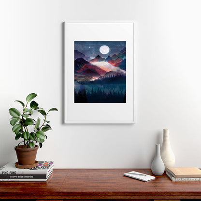 Mountain Lake Under the Stars Framed Art Print Gallery Image 37