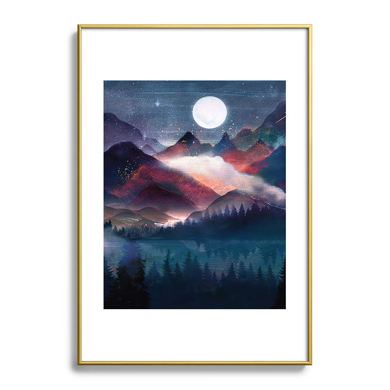 Mountain Lake Under the Stars Framed Art Print Gallery Image 123