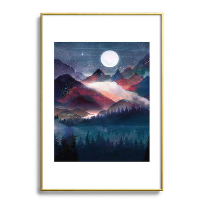 Mountain Lake Under the Stars Framed Art Print Gallery Image 123