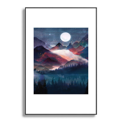 Mountain Lake Under the Stars Framed Art Print Gallery Image 119