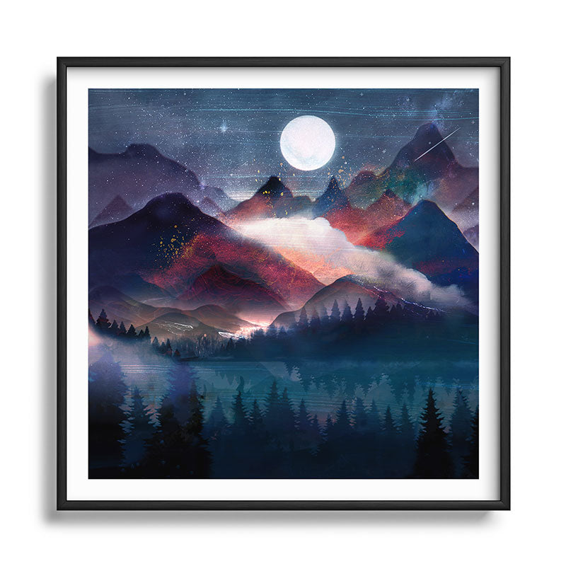 Mountain Lake Under the Stars Framed Art Print Gallery Image 122