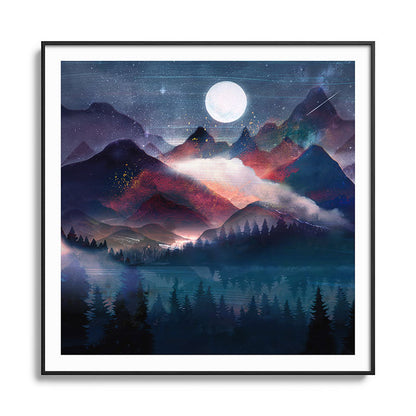 Mountain Lake Under the Stars Framed Art Print Gallery Image 126