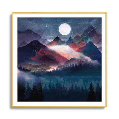 Mountain Lake Under the Stars Framed Art Print Gallery Image 136