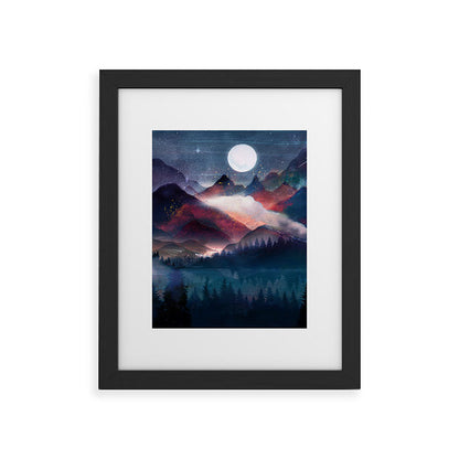 Mountain Lake Under the Stars Framed Art Print Gallery Image 47