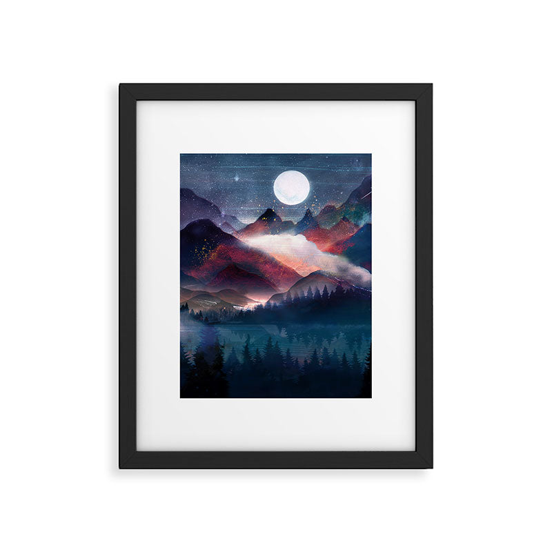Mountain Lake Under the Stars Framed Art Print Gallery Image 5