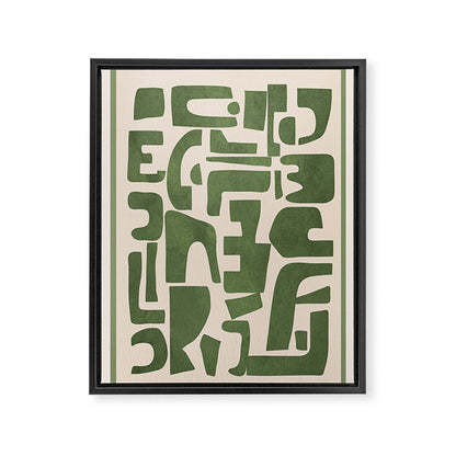 Organic Contemporary Modern Shapes 03 Framed Canvas Print Gallery Image 5