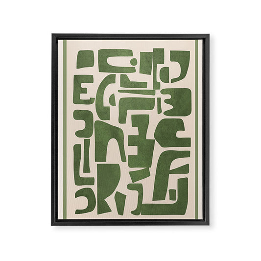 Organic Contemporary Modern Shapes 03 Framed Canvas Print Gallery Image 1