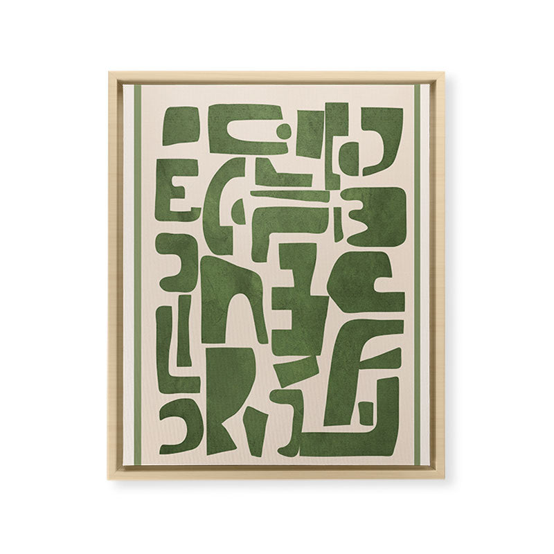 Organic Contemporary Modern Shapes 03 Framed Canvas Print Gallery Image 17