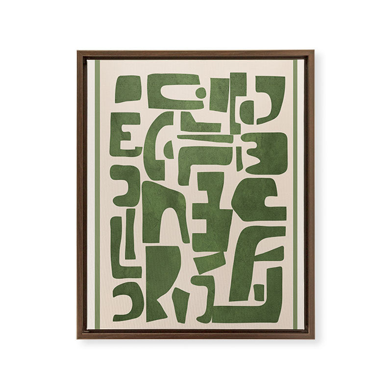 Organic Contemporary Modern Shapes 03 Framed Canvas Print Gallery Image 9