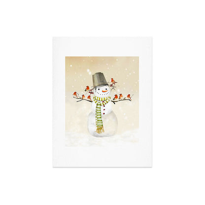 Snowman and Birds Art Print Gallery Image 8