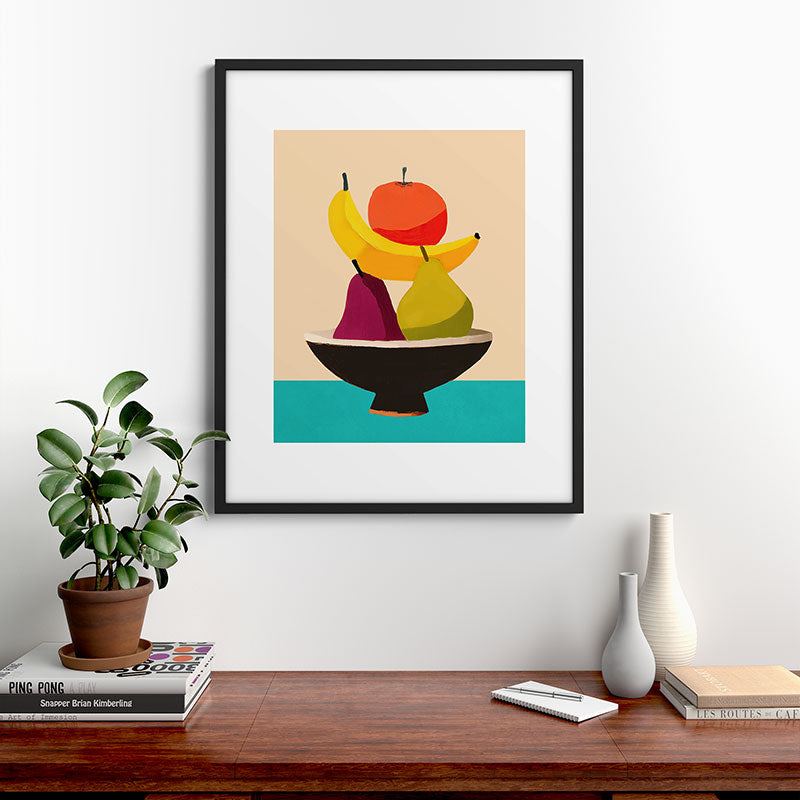 Summer Fruit Bowl Framed Art Print Gallery Image 7