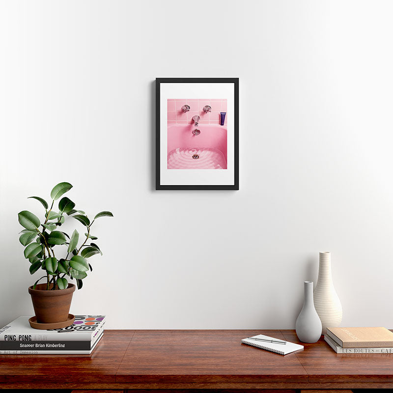 Pink Bathtub Framed Art Print Gallery Image 3