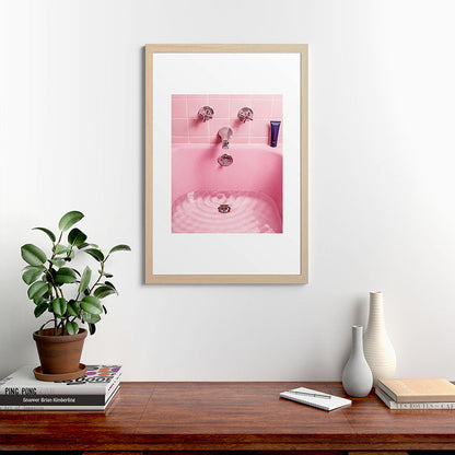 Pink Bathtub Framed Art Print Gallery Image 48