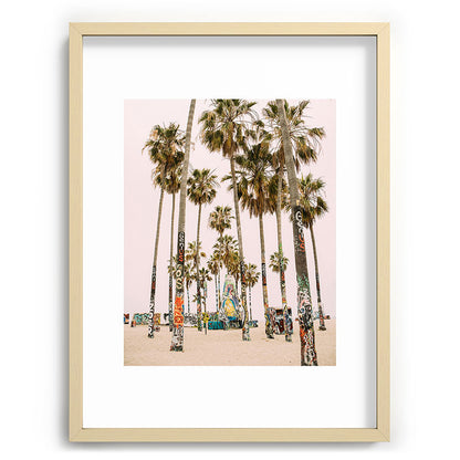 Palm Trees on Venice Beach - Los Angeles California Travel Photography Framed Art Print Gallery Image 99