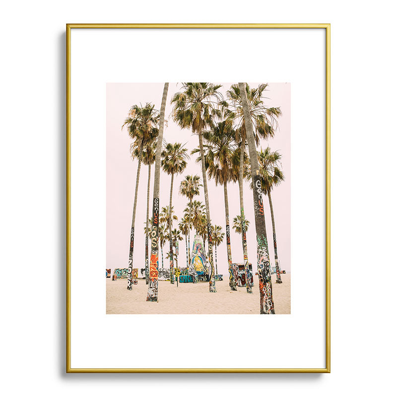 Palm Trees on Venice Beach - Los Angeles California Travel Photography Framed Art Print Gallery Image 125