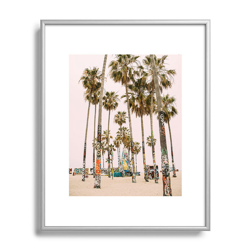 Palm Trees on Venice Beach - Los Angeles California Travel Photography Framed Art Print Gallery Image 131